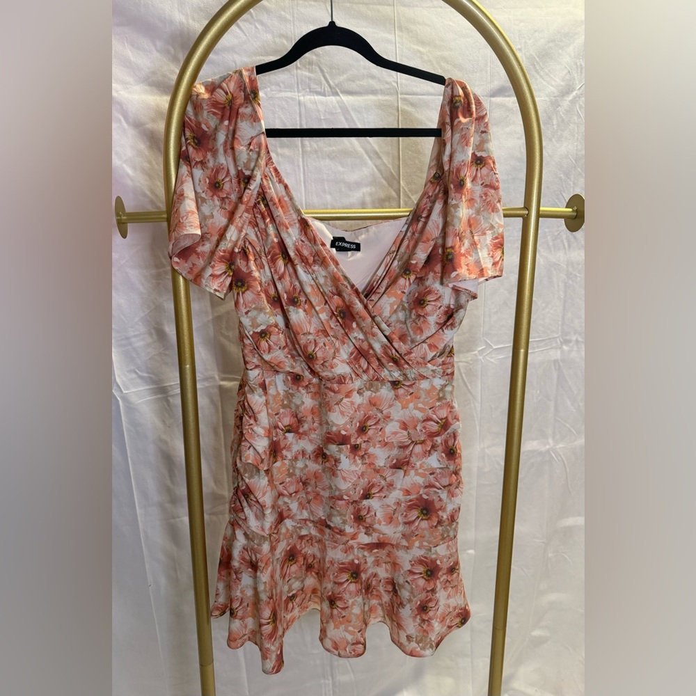 Express Floral Pink Dress like new